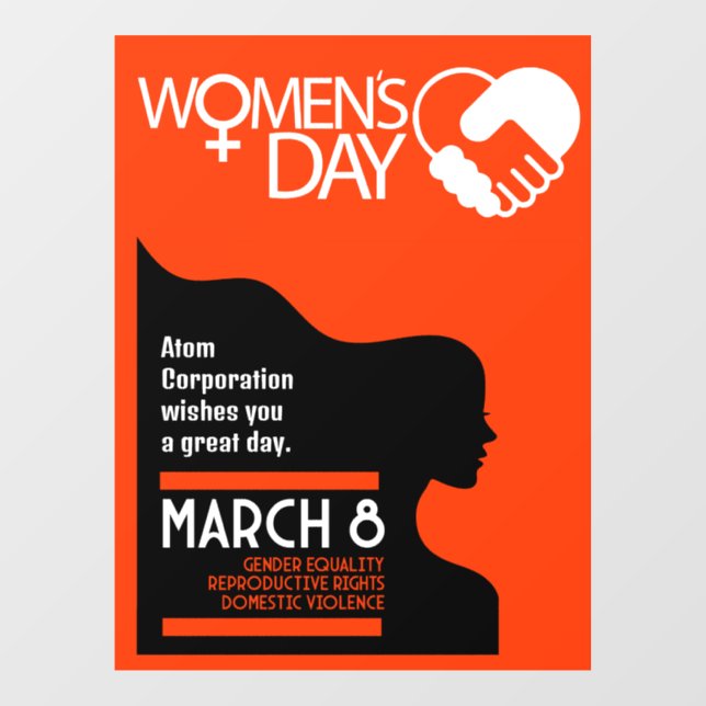 International Women's Day  Window Cling (Sheet)