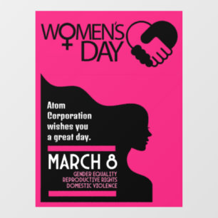 International Women's Day Window Cling