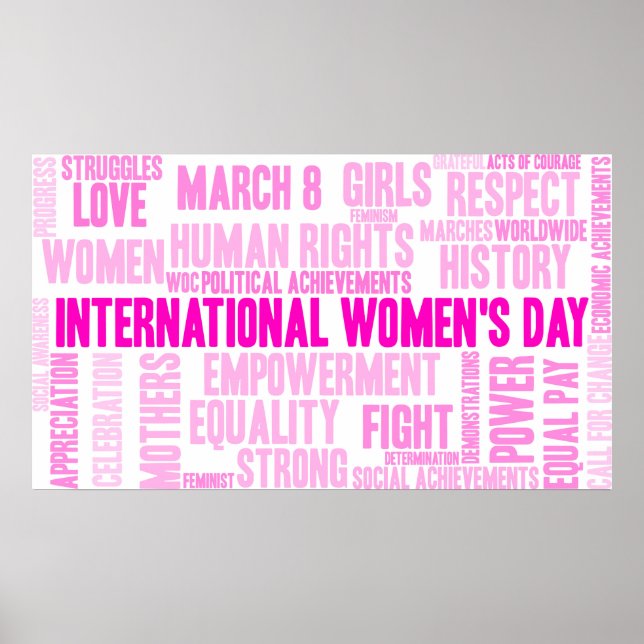International Women's Day word cloud Poster (Front)