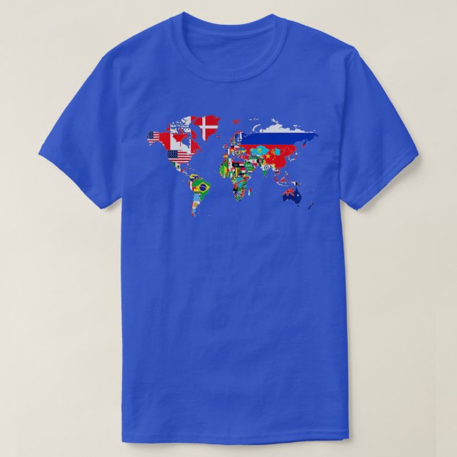 International World Flags  Flags World Map for kid T-Shirt (Design Front)