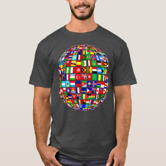 International World Flags Flags World Map T-Shirt