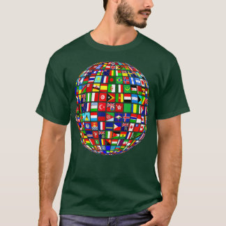 International World Flags  Flags World Map  T-Shirt