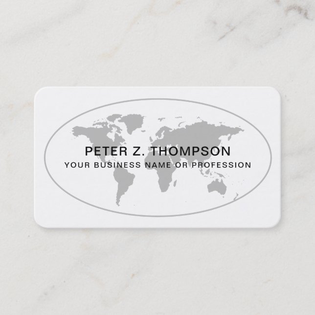 International World-Wide white Business Card (Front)