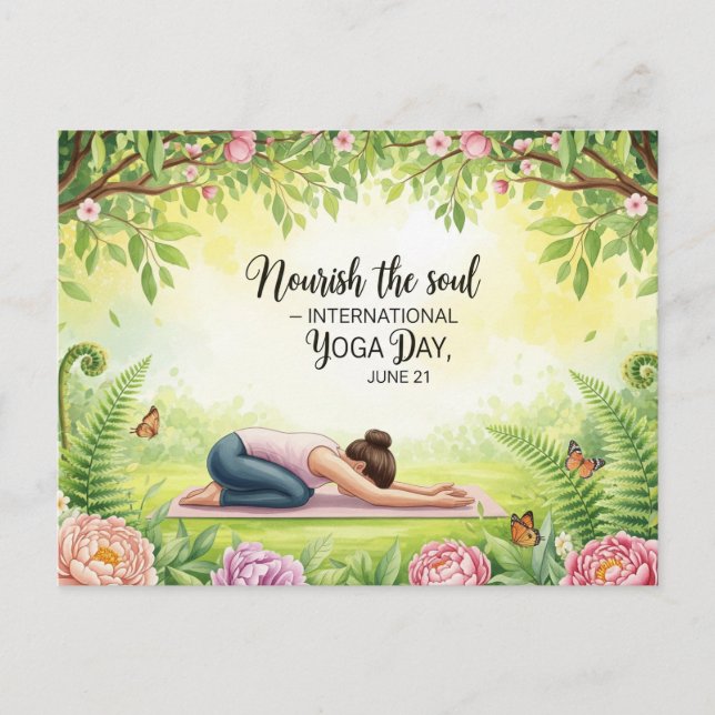 International Yoga Day  Postcard (Front)