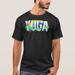 International Yoga Day Pride Rainbow Backprint T-Shirt