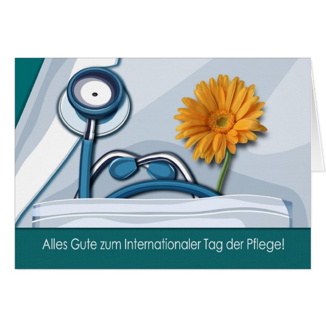 Internationaler Tag der Pflege. Nurses Day Card (Front Horizontal)