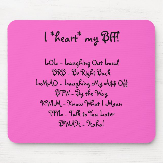 Interne Lingo - BFF Mouse Mat (Front)