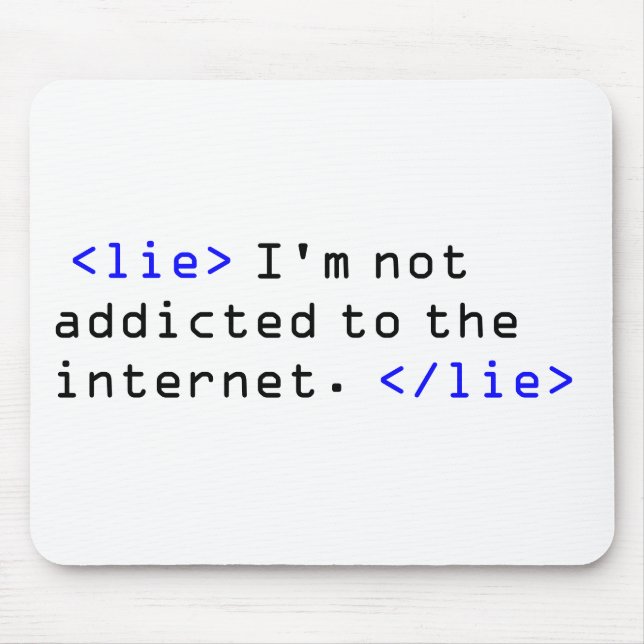 Internet Addiction Mouse Mat (Front)