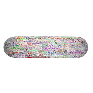 Internet Chat Lingo Art Skateboard