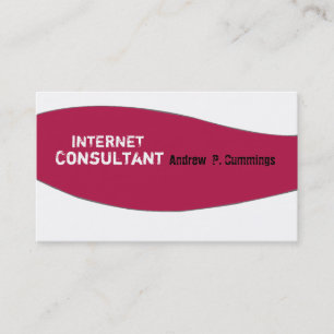 Internet Consultant Red Trendy Geometric Modern Business Card