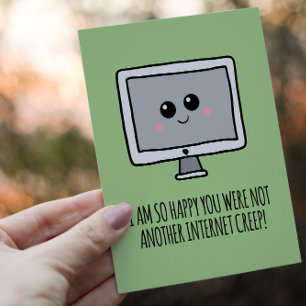 Internet Creep Kawaii Funny Valentines Day Postcard