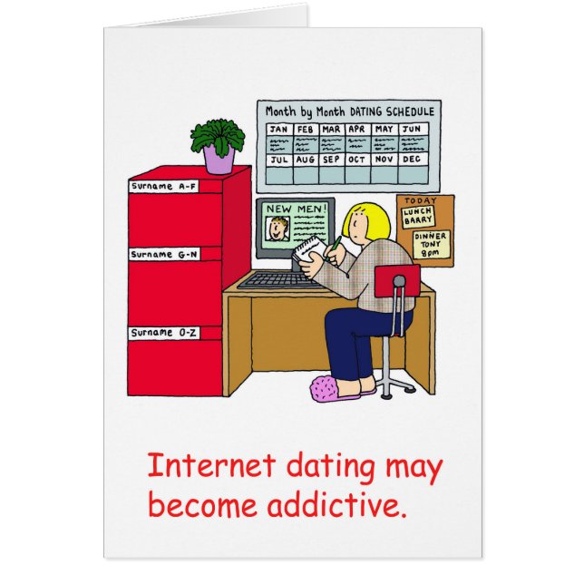 Internet Dating Addiction Humor (Front)