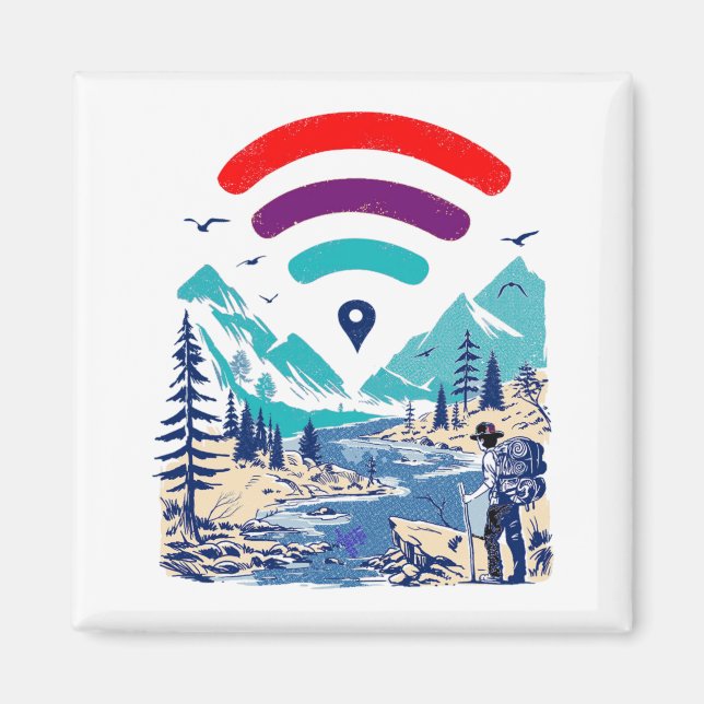 Internet Explorer, wifi gift men women Magnet (Front)