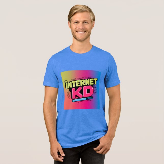 Internet Kid Y2K Neon Tee,  Tri-Blend Shirt (Front Full)