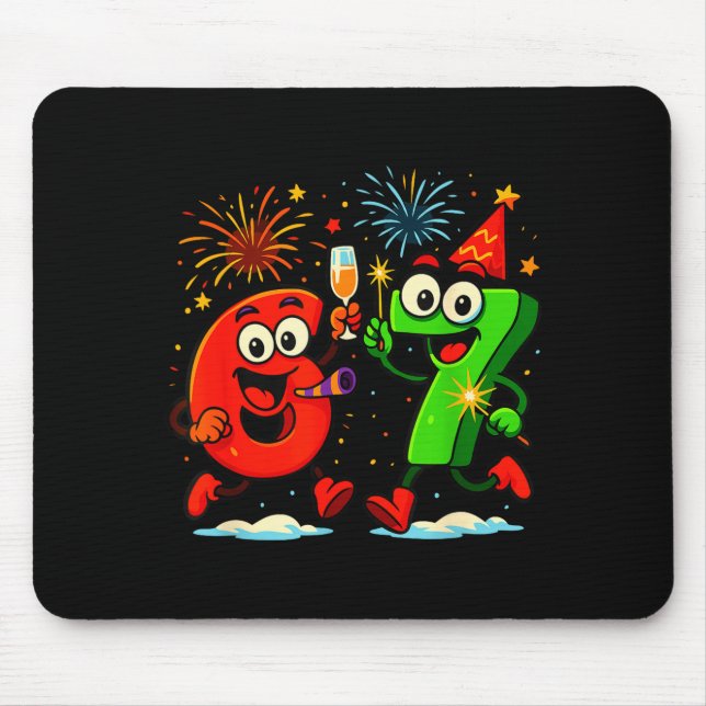 Internet Memes 6 And 7 Six Seven Alpha Aura Energy Mouse Mat (Front)