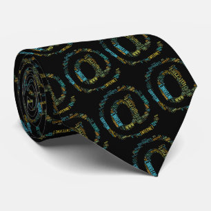 Internet Monkey Typed Text Symbol Nerd Tie