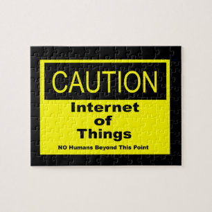 Internet of Things IoT Caution Warning Sign Jigsaw Puzzle