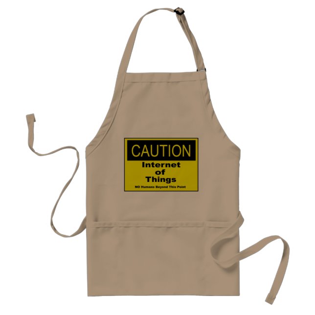 Internet of Things IoT Caution Warning Sign Standard Apron (Front)