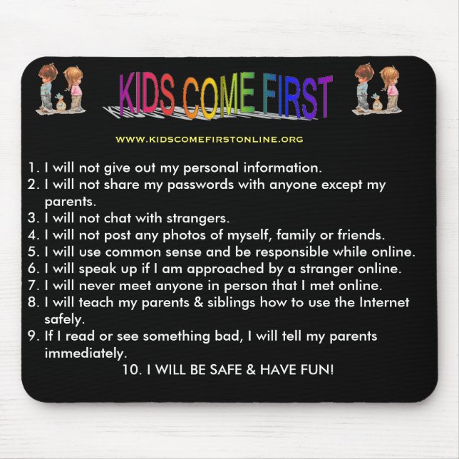 Internet Safety Mouse Pad (Front)