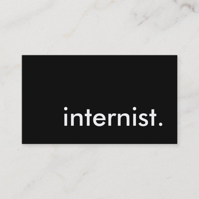internist. business card (Front)