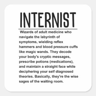 Internist Square Sticker
