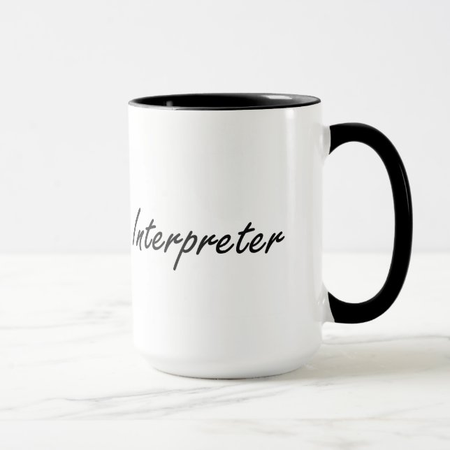 Interpreter Artistic Job Design Mug (Right)