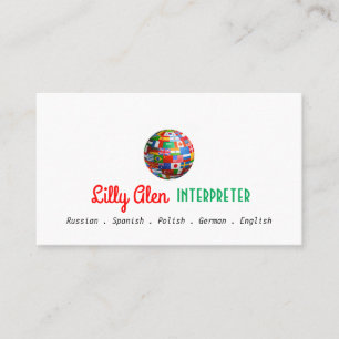 Interpreter Translator Business Card