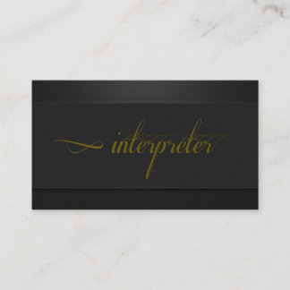 Interpreter, Translator, Business Card