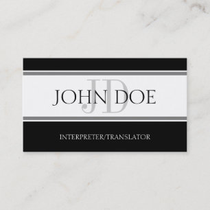 Interpreter/Translator Stripe W/W Business Card
