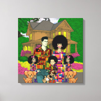 Interracial Family  Wall Art