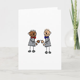 Interracial Gay Couple Card