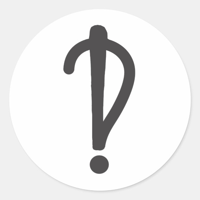 Interrobang Classic Round Sticker (Front)
