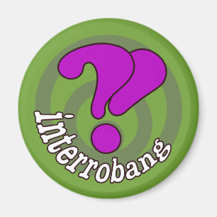 Interrobang Pop Art Magnet - Green