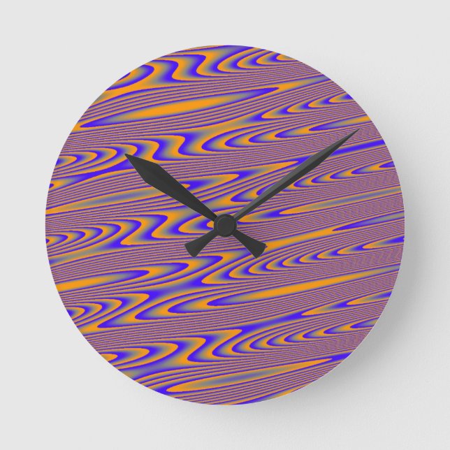 INTERRUPTED BROADCAST PSYCHEDELIC ROUND WALL CLOCK (Front)