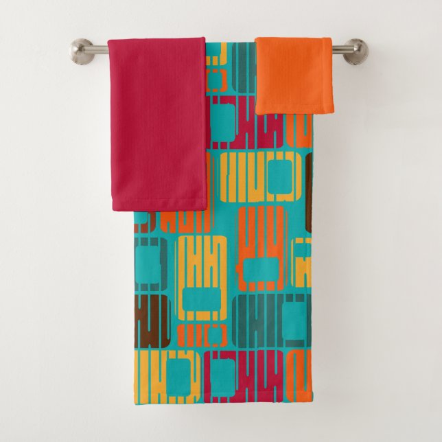 Interrupted Rectangles  Bath Towel Set (Insitu)