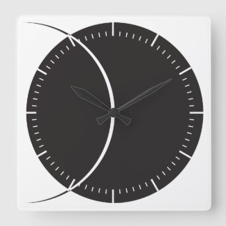 intersected trajectories square wall clock