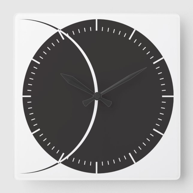 intersected trajectories square wall clock (Front)