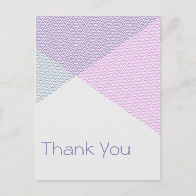 Intersecting Chevrons, thank you Postcard (Front)