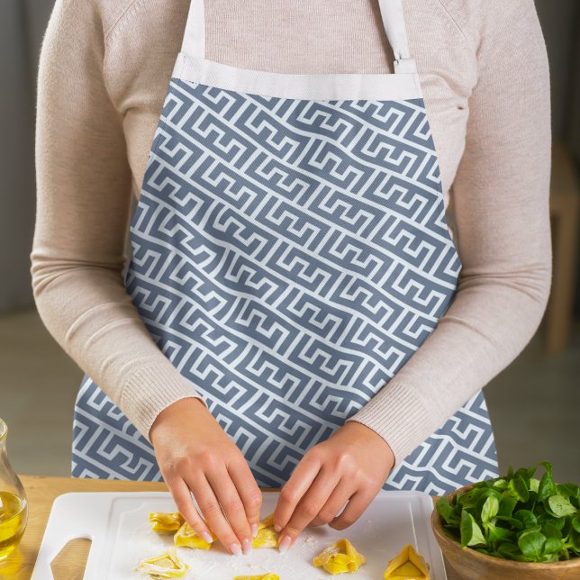 Intersecting E Alphabet Pattern Apron (apron)