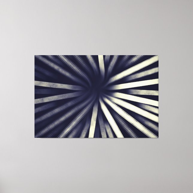 Intersecting Retro Blue - Canvas Print (Front)