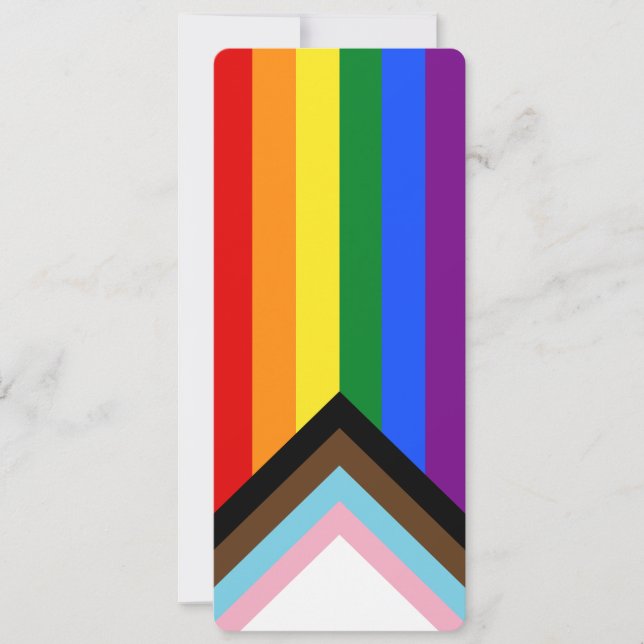 Intersection Gay Pride Rainbow Flag Bookmark (Front)