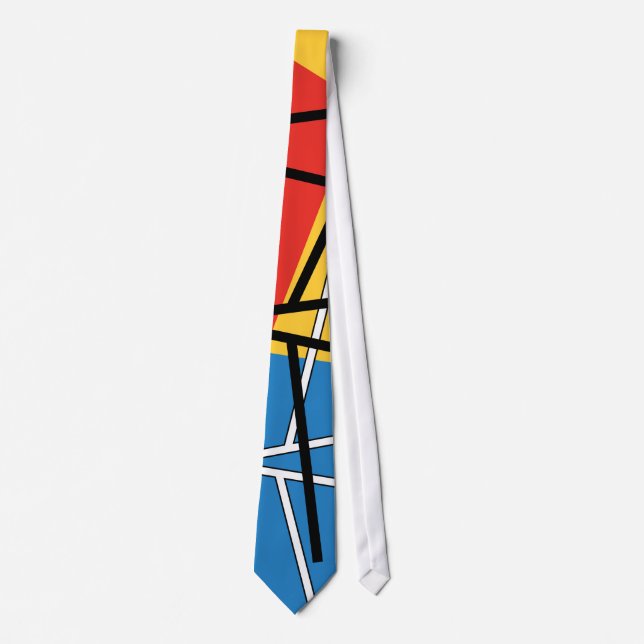 Intersection of Lines & Planes - Abstract Art Tie (Front)