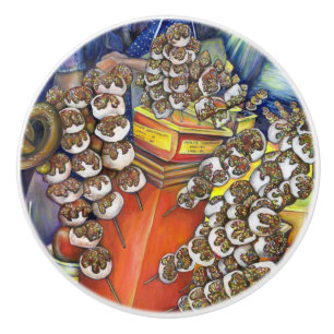 Intersection of Space and Commerce Ceramic Knob