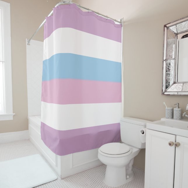 Intersex Flag Shower Curtain (In Situ)