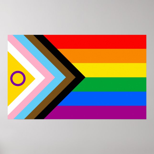 Intersex Inclusive Progress Pride Flag Poster (Front)