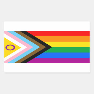 Intersex Inclusive Progress Pride Flag Rectangular Sticker
