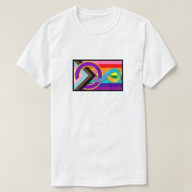 Intersex Neurodivergent Progressive Pride Flag T-Shirt (Design Front)