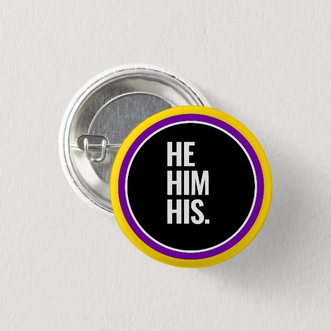 Intersex Pride 3 Cm Round Badge (Front & Back)