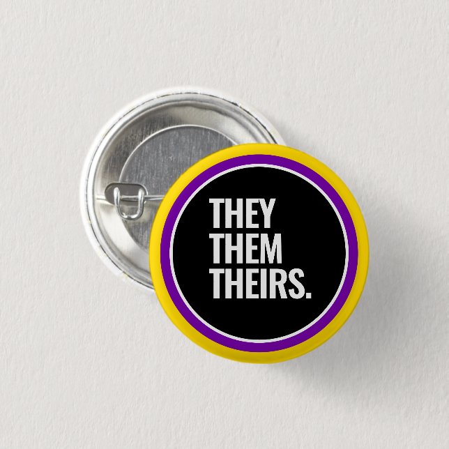 Intersex Pride 3 Cm Round Badge (Front & Back)