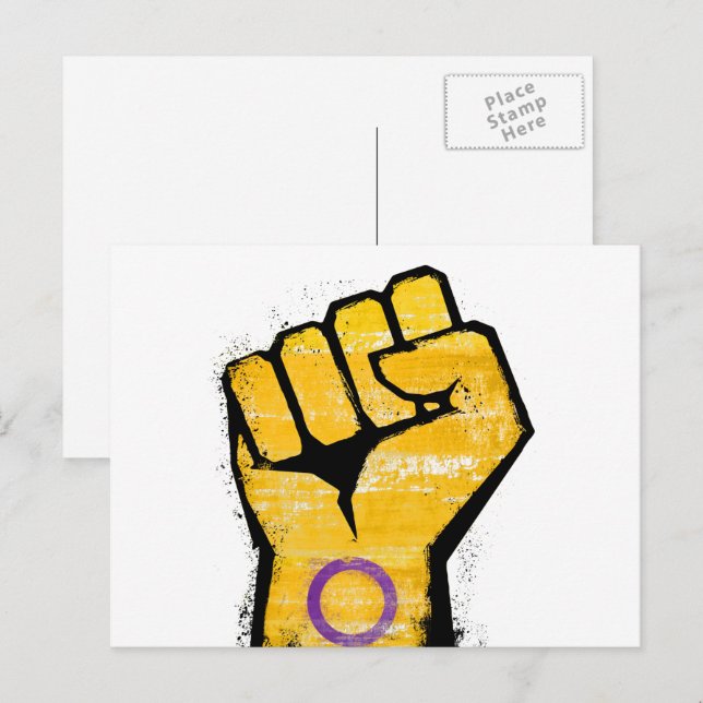 Intersex Pride Fist Postcard (Front/Back)